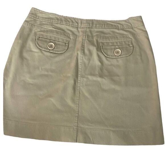 Ann Taylor loft khaki skirt size 10 - Picture 2 of 8